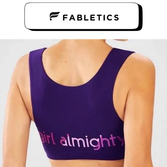 Fabletics Bold Purple Sports Bra - Picture 1 of 6